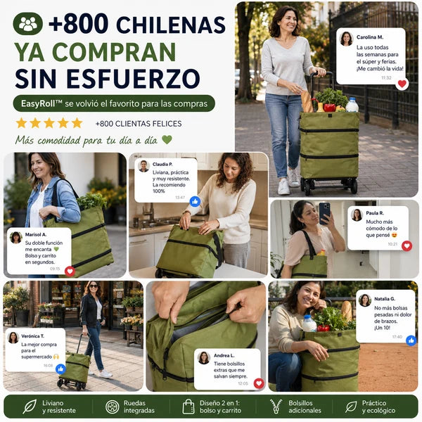 EasyRoll™ Pro — Bolso Carrito 2 en 1