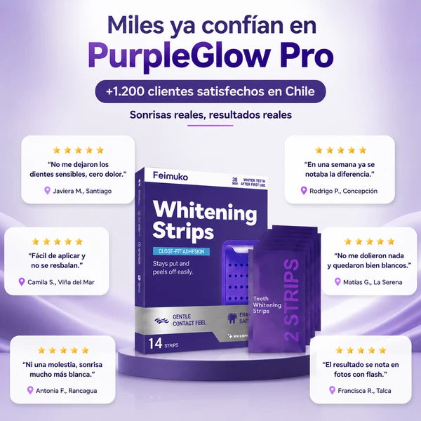 PurpleGlow Pro™ — Blanquea tus dientes sin volver a sentir sensibilidad, en solo 30 minutos al día